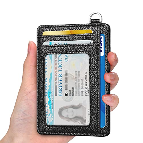 EcoVision Slim Minimalist Front Pocket Wallet, RFID Blocking Credit Card Holder Wallet with Detachable D-Shackle for Men Women - Image 2