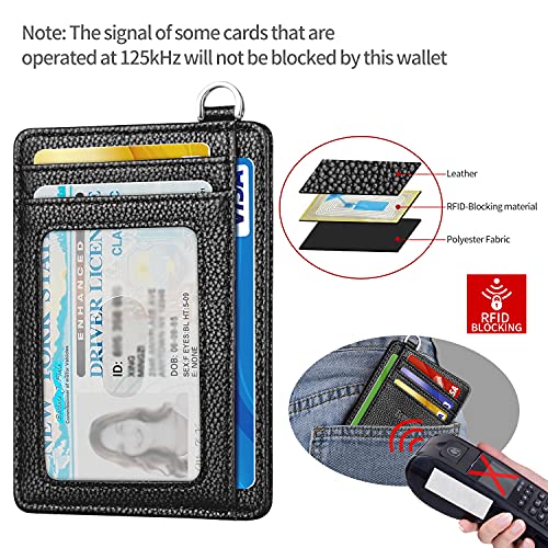 EcoVision Slim Minimalist Front Pocket Wallet, RFID Blocking Credit Card Holder Wallet with Detachable D-Shackle for Men Women - Image 4