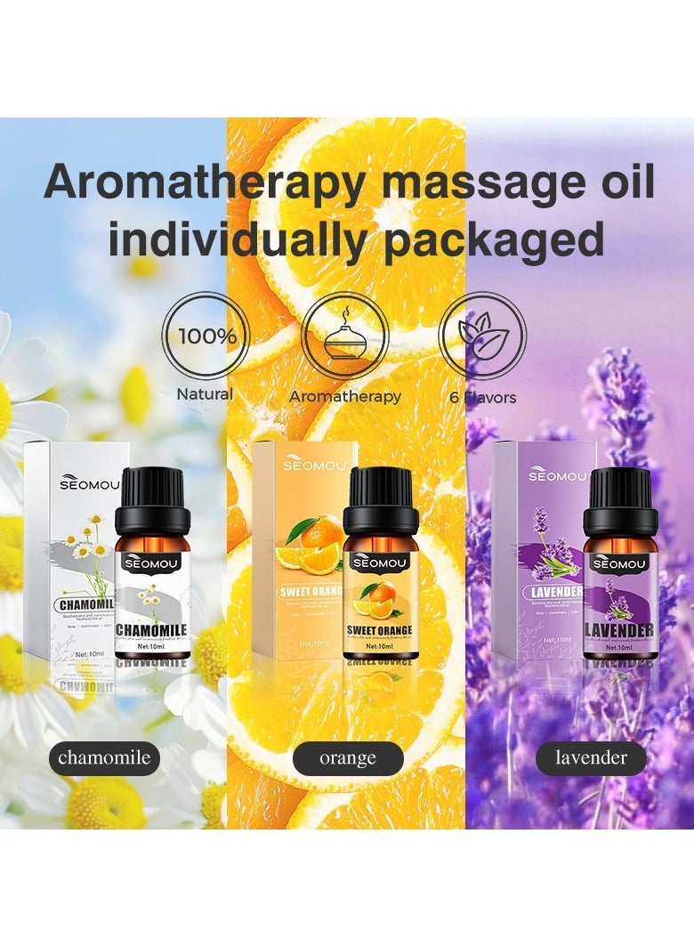 SEOMOU 6-PCS Premium Aromatherapy Essential Oil Set, Plant Extract 10ml*6 - Image 2
