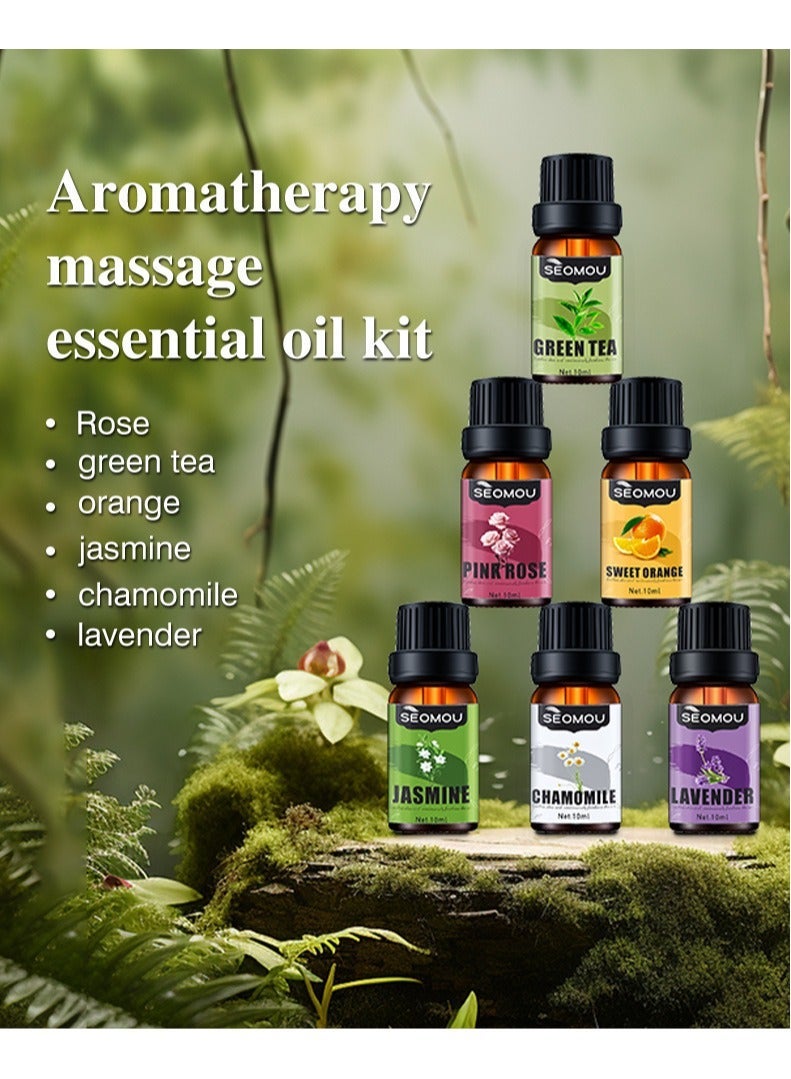 SEOMOU 6-PCS Premium Aromatherapy Essential Oil Set, Plant Extract 10ml*6 - Image 4