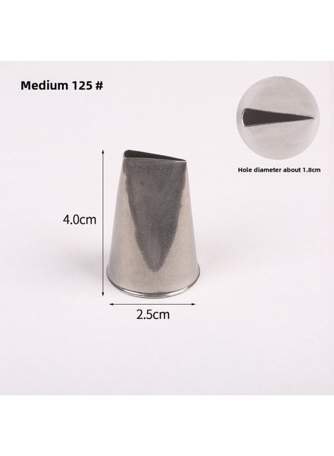 Stainless Steel Pastry Nozzle Korean Style Pastry Milking Oil Rose Cake Cream Cream Petal Skirt Pastry Nozzle 104 Mouth-Specifications:125 - Image 1