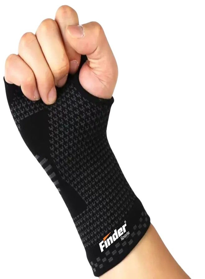 FINDER Palm Wrist Brace Compression Support for Carpal Tunnel, Wrist Pain Relief, Sprain, Arthritis & Sports Support – Breathable Elastic Wrist Sleeve for Men & Women - Image 3