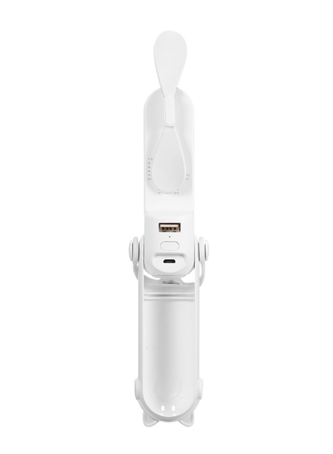 Loquat 3-In-1 Portable Foldable Handheld Mini Fan White  - Image 2