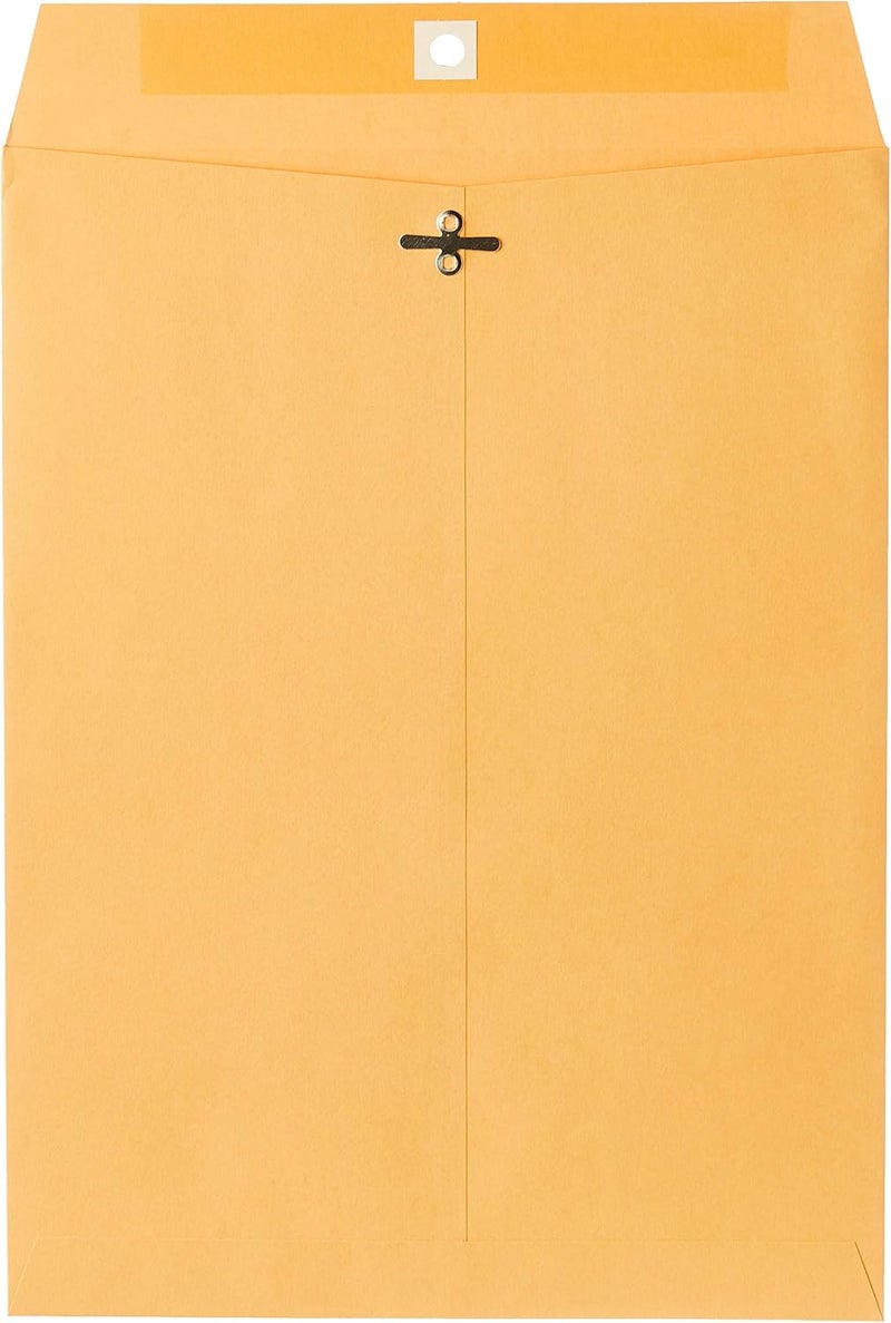 Mead Letter Size Mailing Envelopes, Clasp Closure, All-Purpose 32-lb Paper, 9" X 12", Brown Manila Kraft Envelope, 100 per Pack (CO790) - Image 1