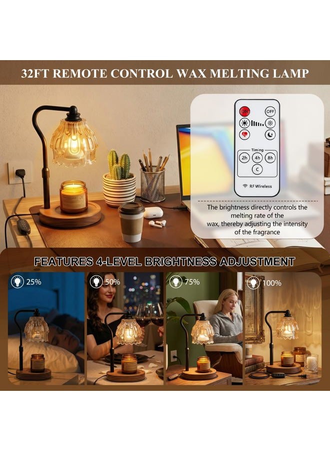 Fitrobust Candle Warmer Lamp with Timer and Wireless Remote Control, Dimmable Candle Warmer for Jar Candles, Height Adjustable Wax Melts Warmer, House Warming Gifts New Home Decor, Gifts for Women Mom(2 Pack) - Image 3