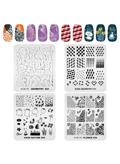 KADS KADS 20pcs Nail Stamp Plates Set Nails Art Stamping Plates Leaves Flowers Animal Nail Plate Template Image Plate (20Pcs + Stamper)  - Image 5