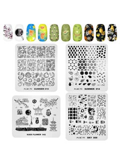 KADS KADS 20pcs Nail Stamp Plates Set Nails Art Stamping Plates Leaves Flowers Animal Nail Plate Template Image Plate (20Pcs + Stamper)  - Image 3