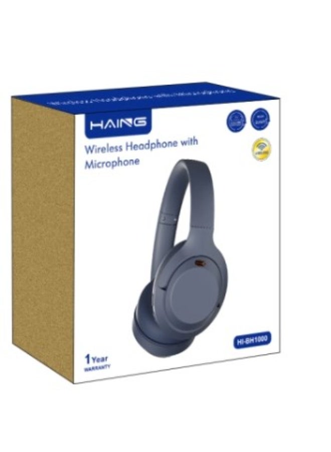 Haing Wireless Headphone with Microphone - Image 1