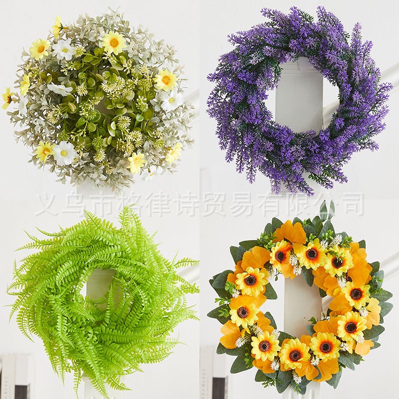 Simulation Garland Nordic Style Christmas Garland Wedding Arrangement Door Hanging Decorative Garland - Image 2