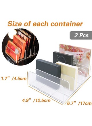2 Pack Eyeshadow Palette Makeup Organizer,Eyeshadow Storage Holder,Acrylic Cosmetic Organizer for Vanities,Bathroom Countertop,Cabinets,7 Section - pzsku/Z30BA09F00C9B5D1ABF03Z/45/_/1691025559/61d85c40-6f44-4ea3-b45a-9e37b7bf1936