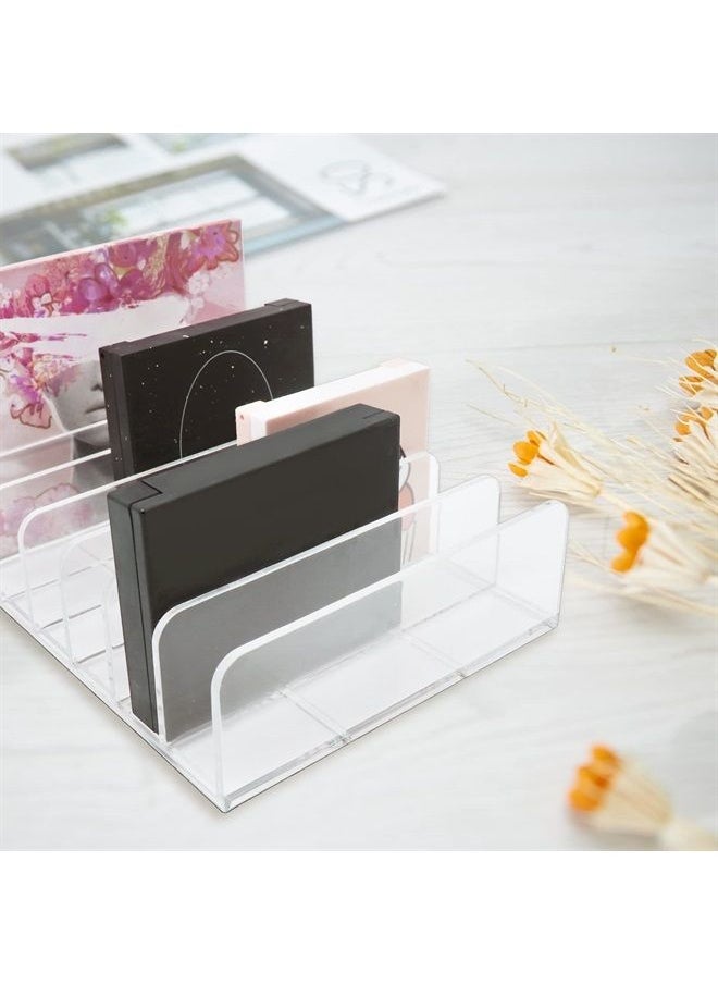 2 Pack Eyeshadow Palette Makeup Organizer,Eyeshadow Storage Holder,Acrylic Cosmetic Organizer for Vanities,Bathroom Countertop,Cabinets,7 Section