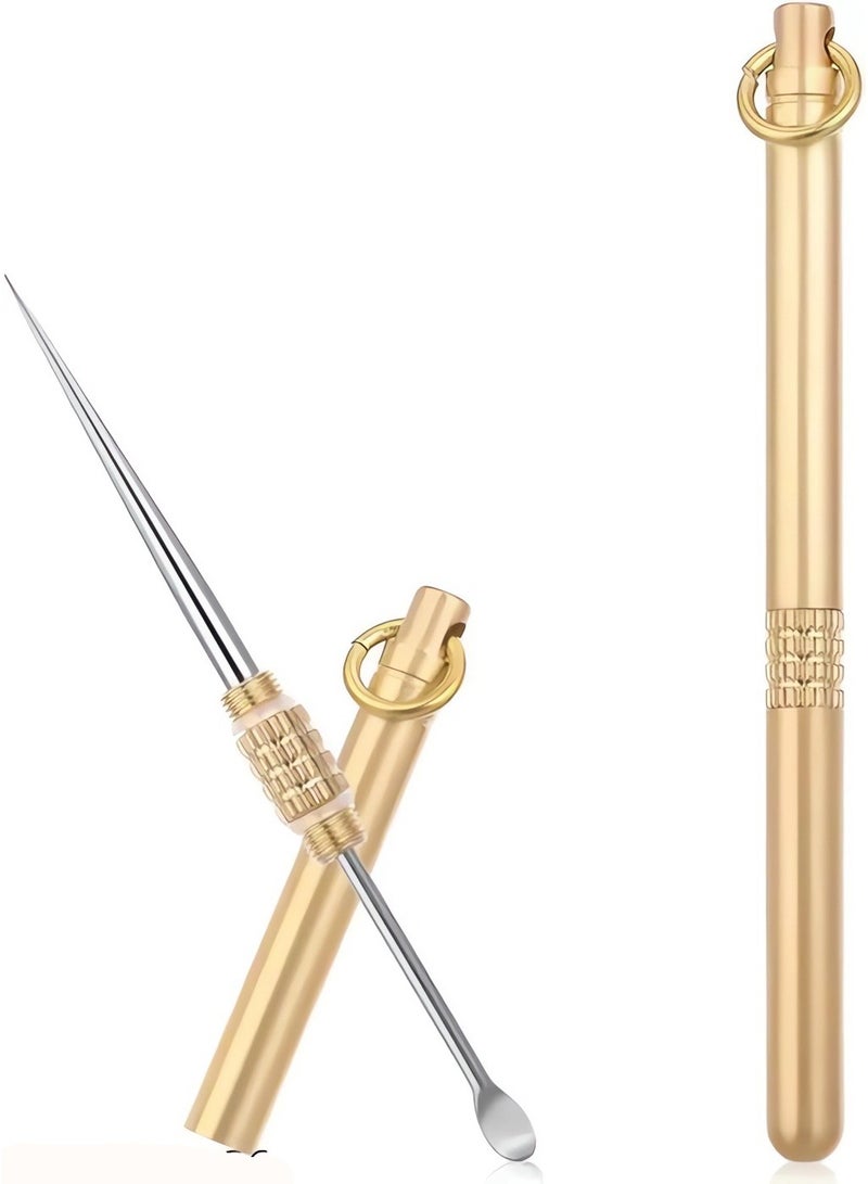 2-in-1 Portable Toothpick & Ear Cleaner - Multifunctional Metal Dental Tool for Oral  ear Care - Image 1