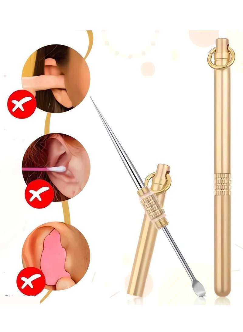 2-in-1 Portable Toothpick & Ear Cleaner - Multifunctional Metal Dental Tool for Oral  ear Care - Image 2