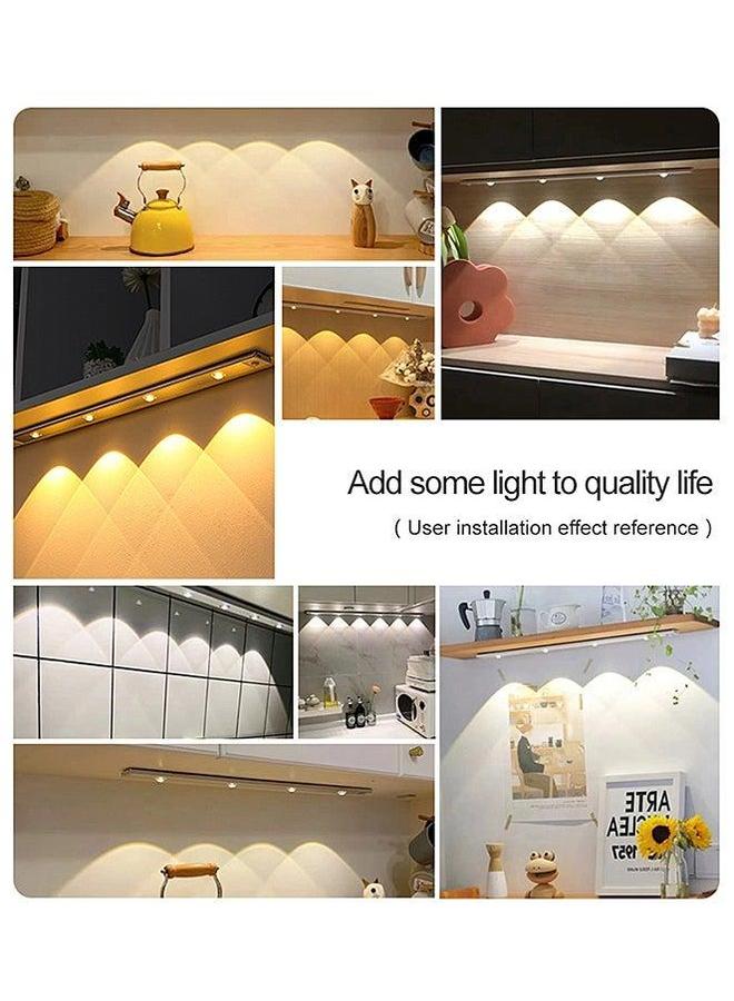 HOMESTAR Motion Sensor Light - Aluminum Alloy LED Cordless Under Cabinet White, Warm, Natural Human Body Magnetic Installation Rechargeable Night for Kitchen, Staircase, Bedroom, Drawer - Image 3