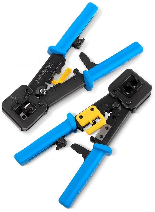 CLUSPEX Crimping Tool for Pass Through Connector RJ11 and RJ45 Plugs Networking Cat5/5e and Cat6 Crimp Tool - Image 1