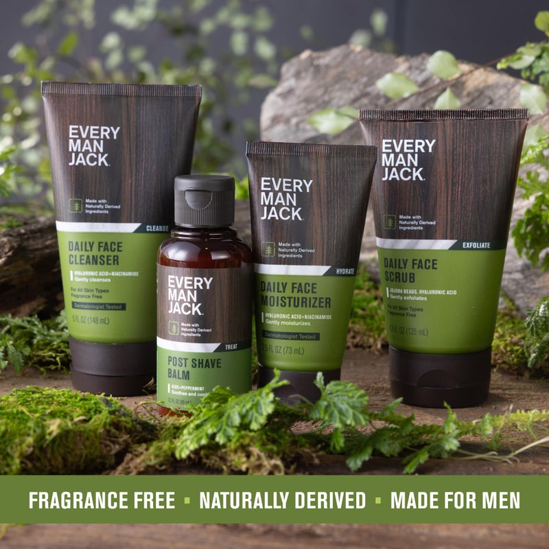 Every Man Jack Gentle Exfoliating Face Scrub For Men- Exfoliate Away Dead Skin, Moisturize, and Revive Tired Skin with Jojoba Beads, Hyaluronic Acid, and Caffeine - 4.2 oz Menâ€™s Face Scrub -Twin Pack - Image 5