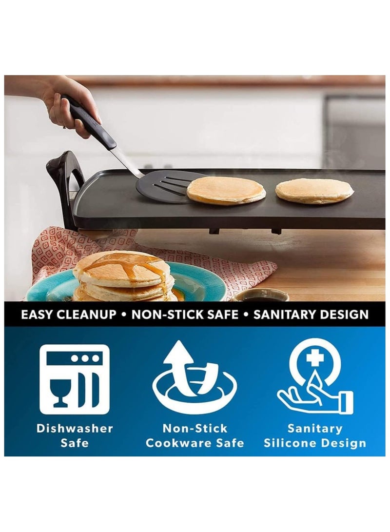 Silicone Turner Spatula Pancake Spatula Nonstick Set 600F Heat-Resistant Flexible Rubber Silicone Spatulas - Silicone Cooking Utensil Set Egg Turners, Pancake Flippers, Kitchen Spatulas - Image 4