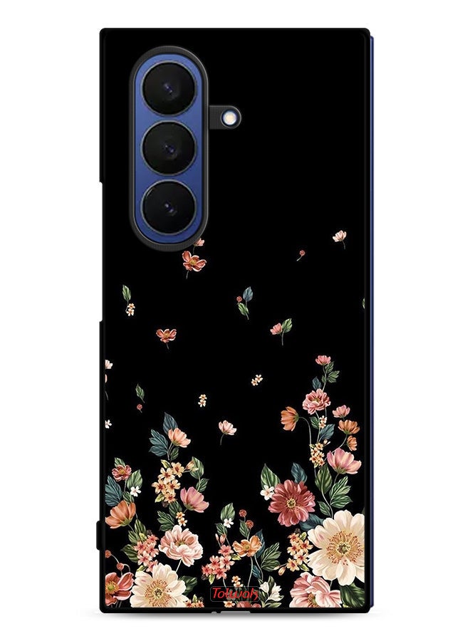 Tolwak غطاء حماية لجهاز سامسونج جالكسي زد فولد 7 مزخرف بزهور صغيرة في الأسفل - Image 1