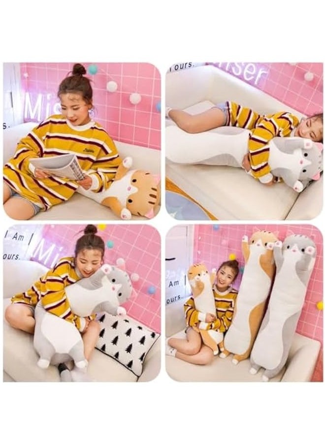 DURKU Soft Plush Cat Pillow, Cute Kawaii Kitten Stuffed Animal Toy for Kids and Girlfriend, 70cm  - Image 3