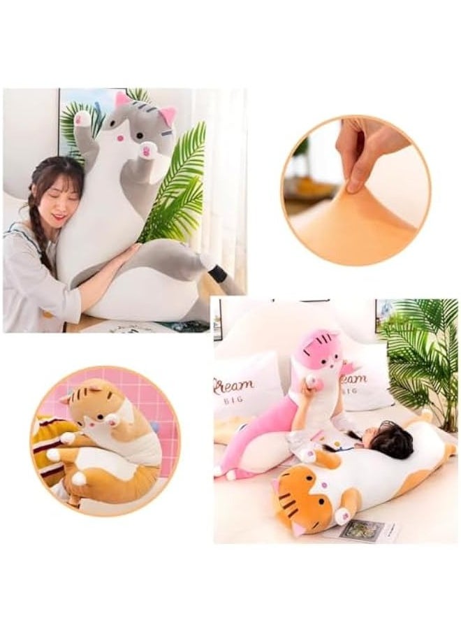 DURKU Soft Plush Cat Pillow, Cute Kawaii Kitten Stuffed Animal Toy for Kids and Girlfriend, 70cm  - Image 4