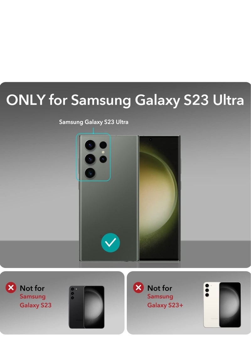 SYOSI Phone Case with Stand for Samsung Galaxy S23 Ultra Case Clear with Kickstand Never Yellowing, 3 Stand Modes, MIL-Grade Shockproof Slim for Boost Kickstand Case, Diamond Clear - Image 2