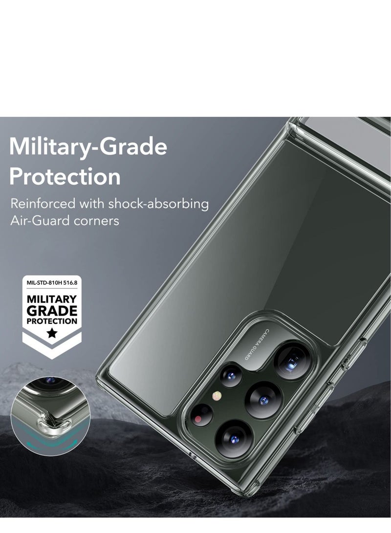 SYOSI Phone Case with Stand for Samsung Galaxy S23 Ultra Case Clear with Kickstand Never Yellowing, 3 Stand Modes, MIL-Grade Shockproof Slim for Boost Kickstand Case, Diamond Clear - Image 5