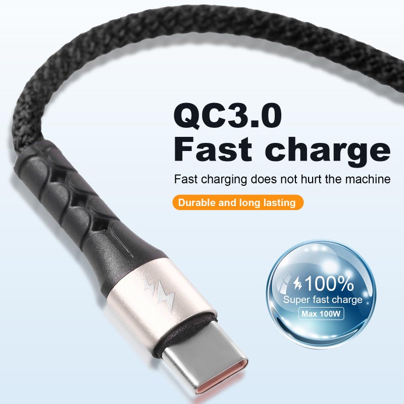 SIQIWO Multi USB C Cable Fast Charging, [4FT/2 Pack] QC 3.0(3A) USB C Splitter Cable, 4 in 1 Charger Cord with 4 Type C Ports, for iPhone 17/16/15 Series, iPad Air/Pro, Samsung Galaxy S25, Pixel, PS5 - Image 5