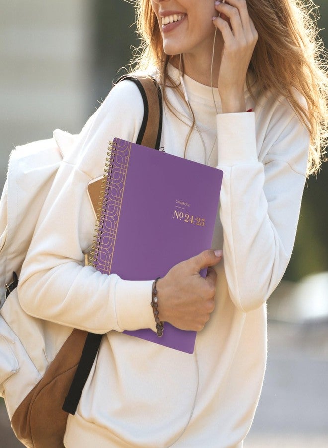 Cambridge Planner 2024-2025 Academic, Weekly & Monthly, 8-1/2" x 11", Large, WorkStyle Balance, Purple Swirl (1606-905A-19) - Image 4