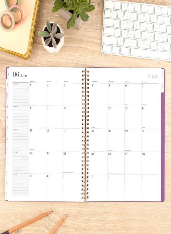 Cambridge Planner 2024-2025 Academic, Weekly & Monthly, 8-1/2" x 11", Large, WorkStyle Balance, Purple Swirl (1606-905A-19) - Image 3