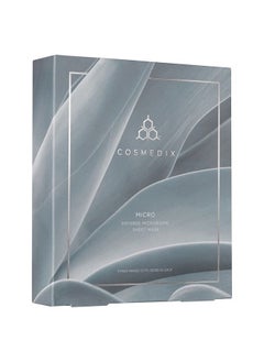 CosMedix Micro Defense Microbiome Peel-Off Sheet Mask, Hydrates & Quenches Dry Skin, Soothing & Redness Reducing, Cruelty & Gluten Free, Set of 5 