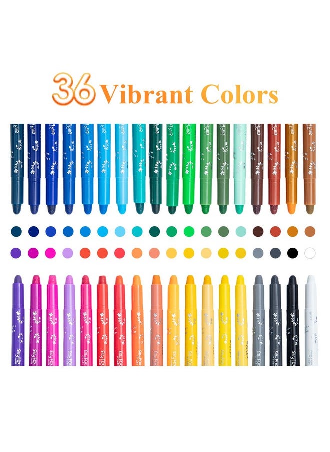 M&G M&G 36 Colors Solid Tempera Paint Sticks for Kids, Washable Non-toxic, Quick Drying, Works Great on Paper Wood Glass Ceramic Canvas, Paint for Kids and Toddlers  - Image 2