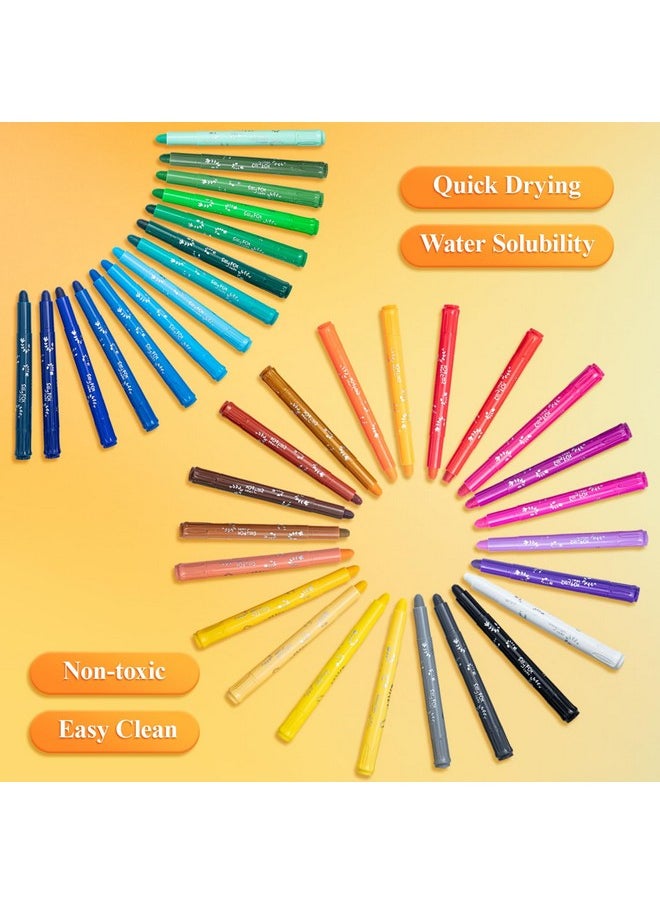 M&G M&G 36 Colors Solid Tempera Paint Sticks for Kids, Washable Non-toxic, Quick Drying, Works Great on Paper Wood Glass Ceramic Canvas, Paint for Kids and Toddlers  - Image 3