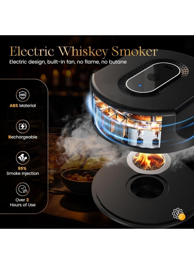 Electric Whiskey Smoker Kit, Cocktail Smoker Kit with 6 Flavors Wood Chips, Infuse Smoky Flavors in Old Fashioned Cocktails, Unique Whiskey Gifts for Men Dad Husband, by Sgaloge - Image 2