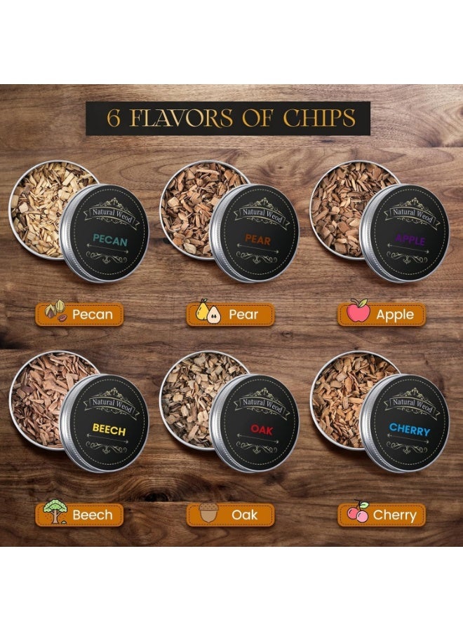 Electric Whiskey Smoker Kit, Cocktail Smoker Kit with 6 Flavors Wood Chips, Infuse Smoky Flavors in Old Fashioned Cocktails, Unique Whiskey Gifts for Men Dad Husband, by Sgaloge - Image 5