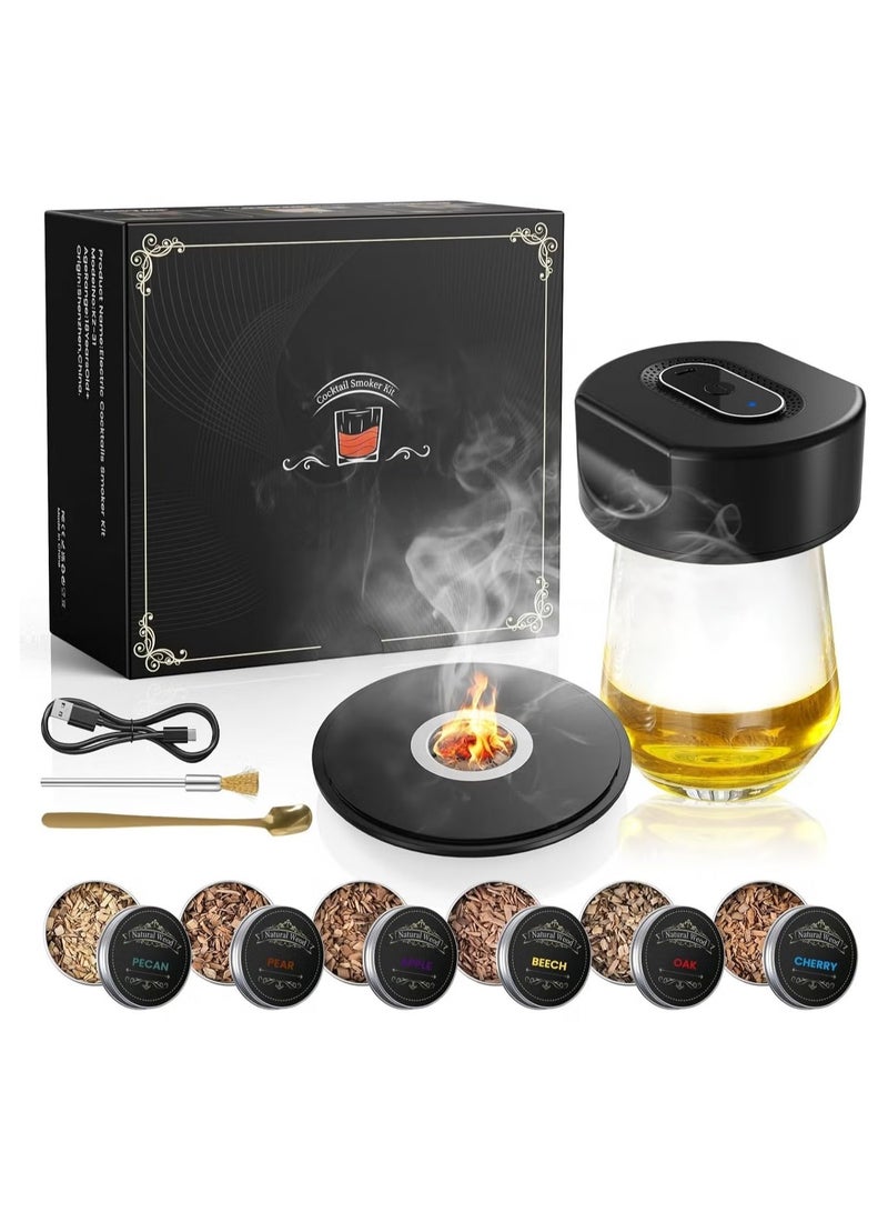 Electric Whiskey Smoker Kit, Cocktail Smoker Kit with 6 Flavors Wood Chips, Infuse Smoky Flavors in Old Fashioned Cocktails, Unique Whiskey Gifts for Men Dad Husband, by Sgaloge - Image 1