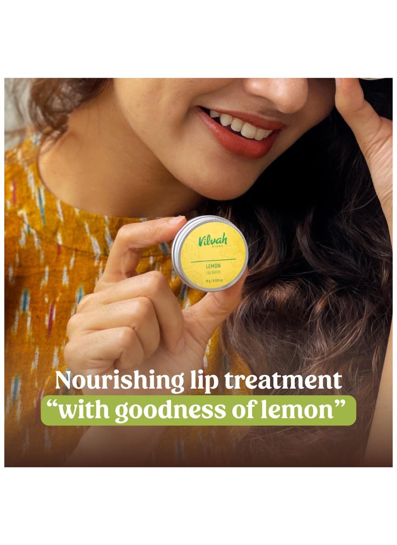 vilvah STORE - Lemon Lip Balm, 10g - Image 1
