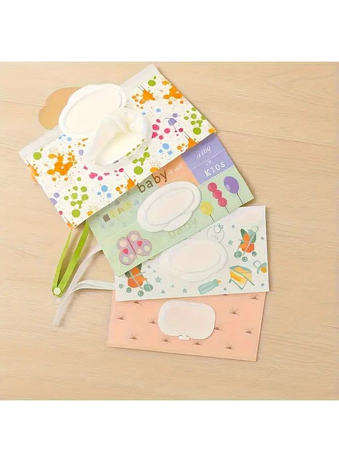 2 قطعة حقيبة محمولة لتوزيع المناديل المبللة بسحاب علوي قابل للقلب من مادة EVA - Image 1