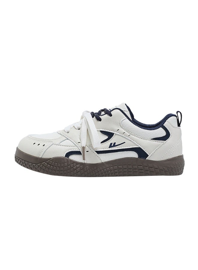 Warrior Women's White & Navy Low-Top Sneakers - Stylish Breathable Casual Shoes for Daily & Street Wear 35SIZE