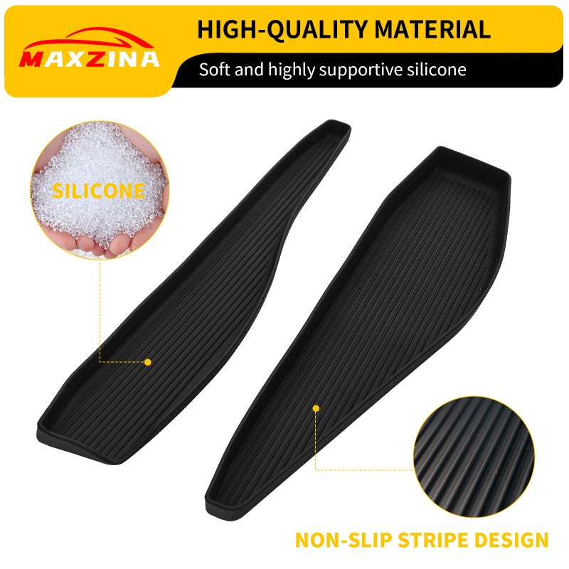 Maxzina Gear Shift Side Storage Compatible with 2021-2025 Ford F150 Silicone Center Console Side Lower Storage Tray Gear Shifter Organizers 2PCS for 2024 F-150 Accessories - Image 3