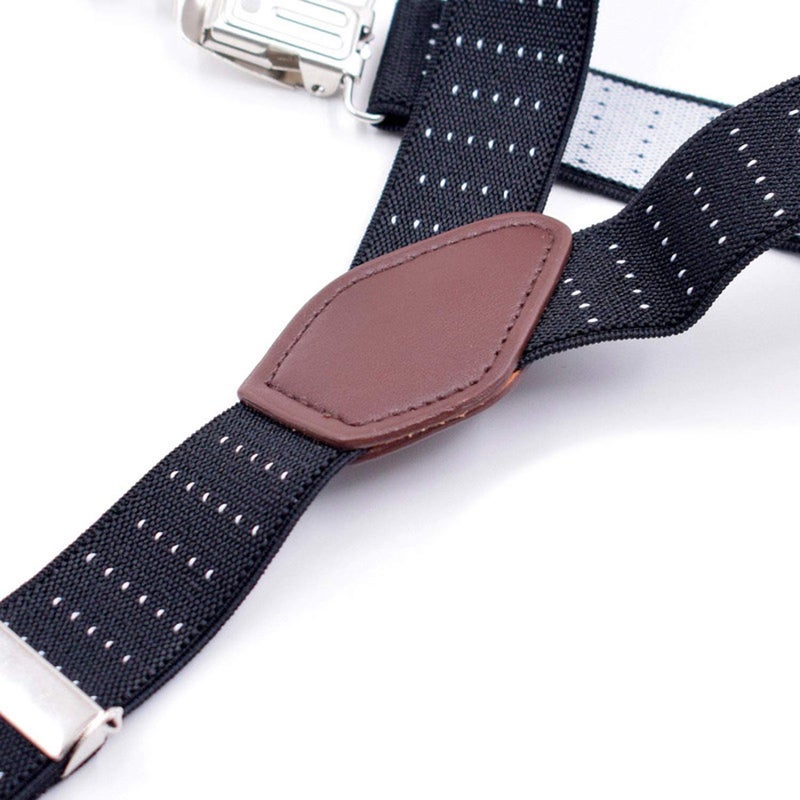 Kedofe Mens Shirt Stays Military Adjustable Elastic Garter Straps Sock Non-slip Clamps (Black/1 Pair) - Image 3