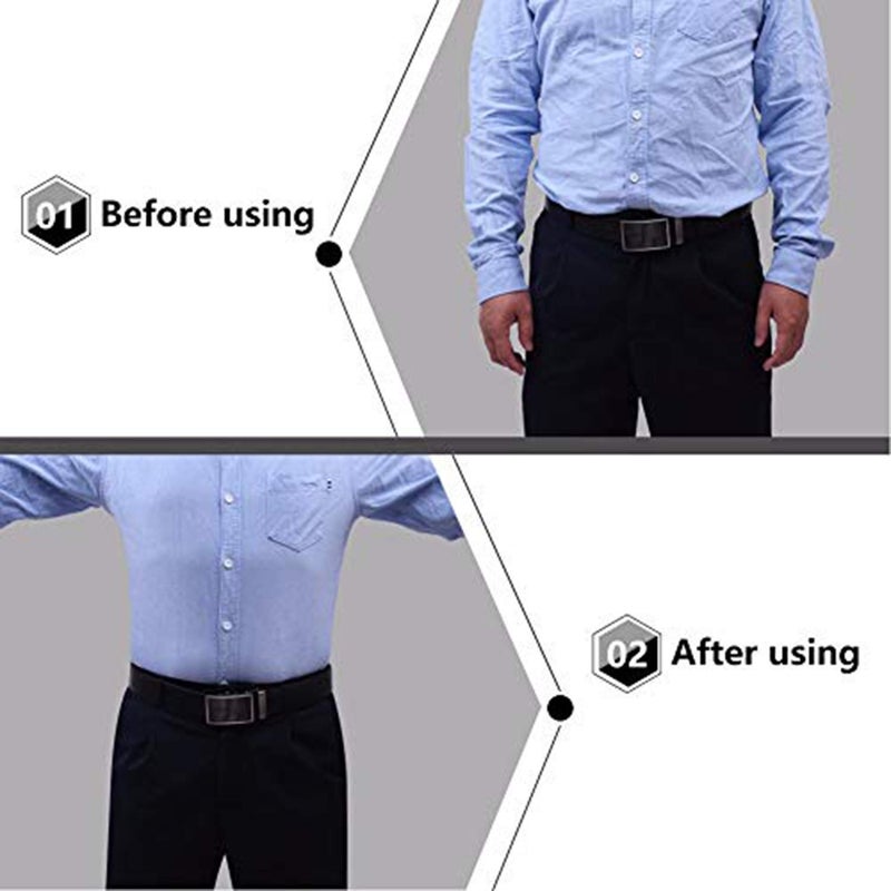 Kedofe Mens Shirt Stays Military Adjustable Elastic Garter Straps Sock Non-slip Clamps (Black/1 Pair) - Image 2