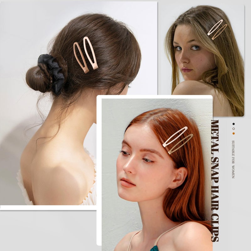 Cptots 16 PCS Snap Hair Clips Metal Barrettes for Women Non Slip Barrettes for Thick and Thin Fine Hair,Bright Black Brown Beige,2.36 x 0.43 Inches. - Image 5