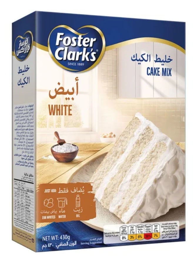 Foster Clark's | White Cake Mix | 430g | Easy Bake Soft and Fluffy Texture - Image 1