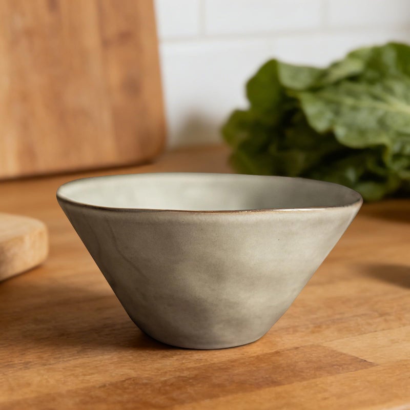 Gray Glaze Ceramic Bowls Set 3 Pcs 14 5 Cm 400 Ml Microwave And Dishwasher Safe - Image 5