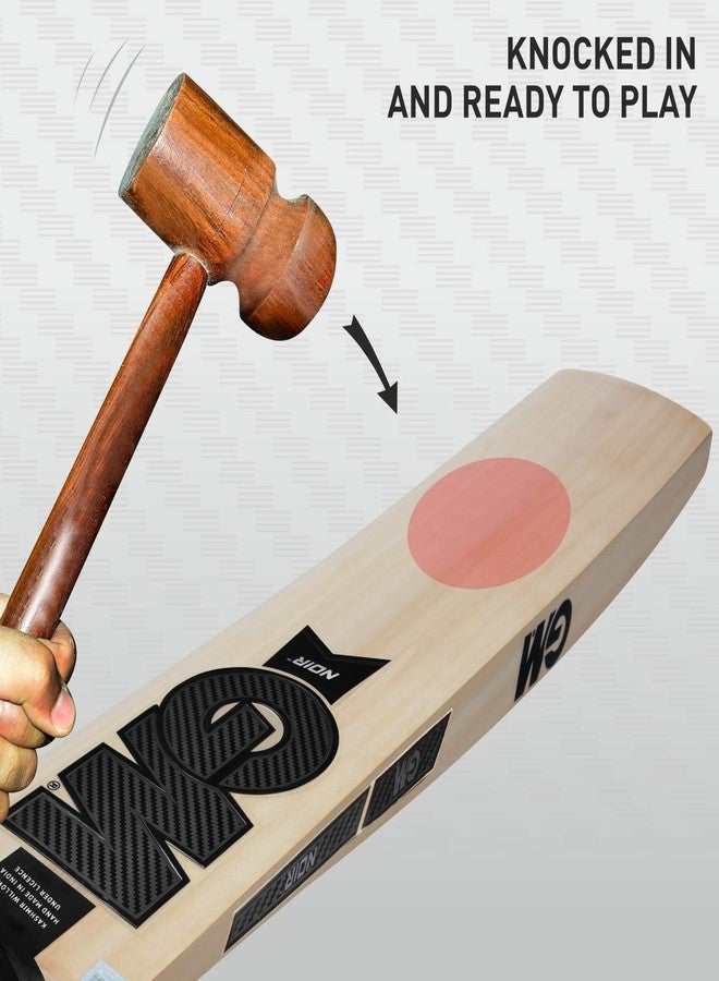 GM Noir Select Kashmir Willow Light Weight Cricket Bat with Cover for Leather Ball (Full Size), Multi Colour, Mens - Image 4