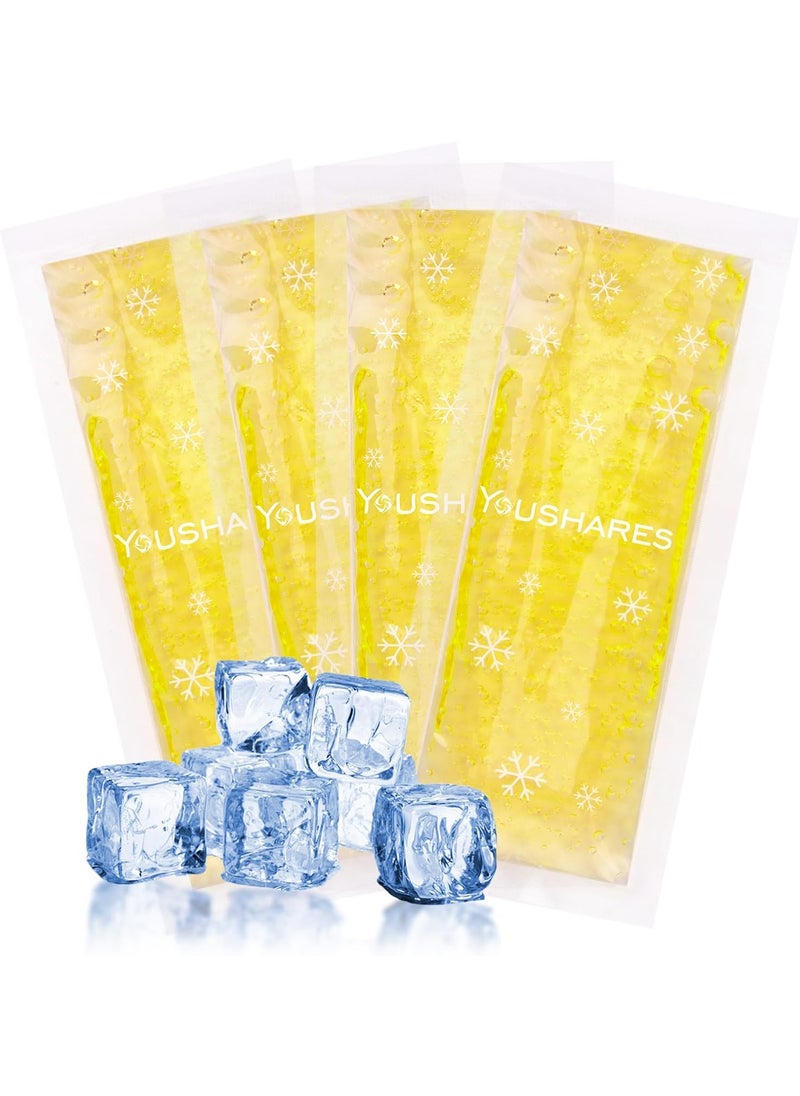 YOUSHARES YOUSHARES TSA Approved Ice Packs for Insulin Cooler Travel Case - Reusable Small Freezer Packs for Medications (4 Pcs, Yellow) 