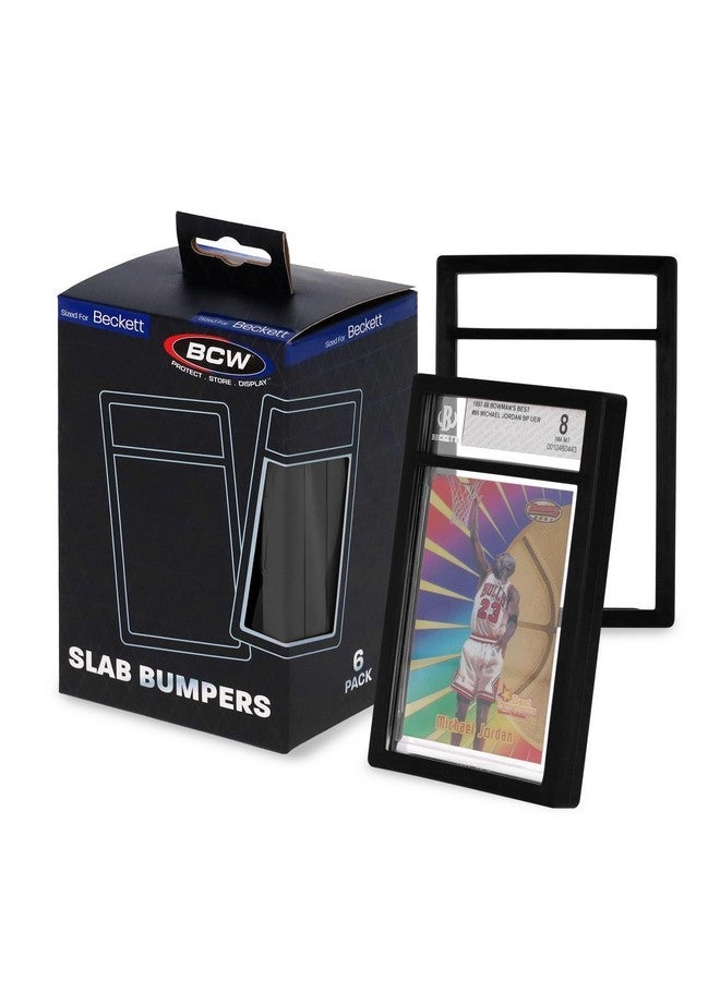 BCW Graded Card Slab Bumpers for BGS Slabs - Black | 6-Pack Durable TPE Edge Protectors | Shields BGS-Standard Slabs from Scuffs, Chips & Impact Damage | Easy Fit & Non-Slip Grip for Trading Cards - Image 1