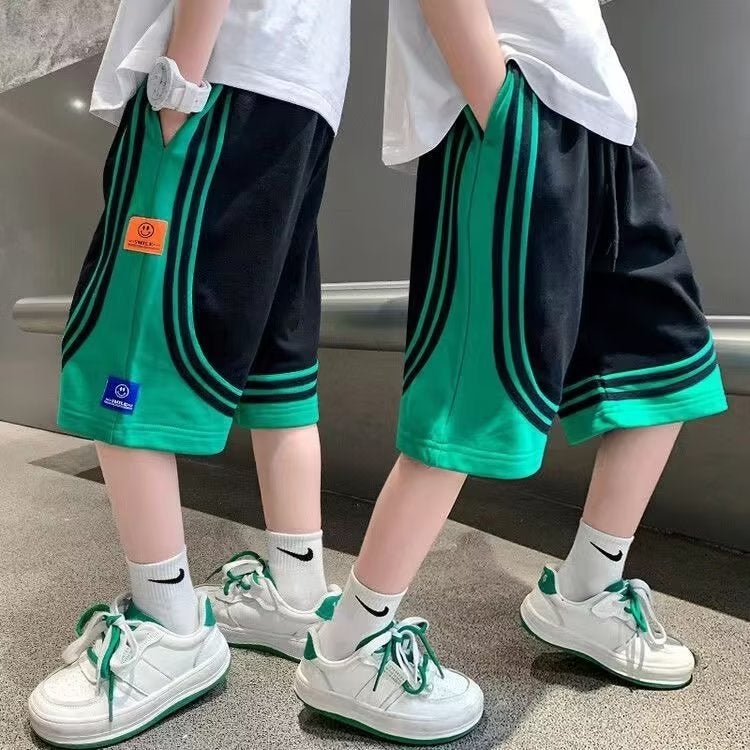 Boys' Shorts Boys' Fake Two-Piece Shorts 2023 New Summer Thin Western-Style Five-Piece Pants Children'S Pants - Image 2