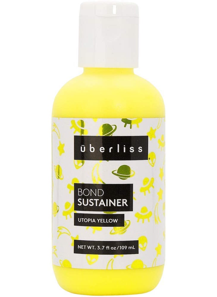 UBERLISS Bond Sustainer Color Neon Utopia Yellow 37oz Bond  Semi Permanent Direct Dye  Color Depositing Mask  Rebuild Broken Bonds  For Healthy Hair 