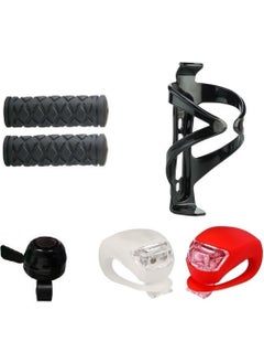 NCR Bicycle Handle & Accessory Set (Water Cage-Bell-Silicone Light) 